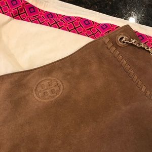 Tory Burch Marion Chain Strap Suede Bag